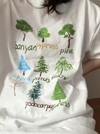 美式纯棉正肩短袖t恤女2024新款夏季宽松韩系半袖设计感小众上衣商品大图