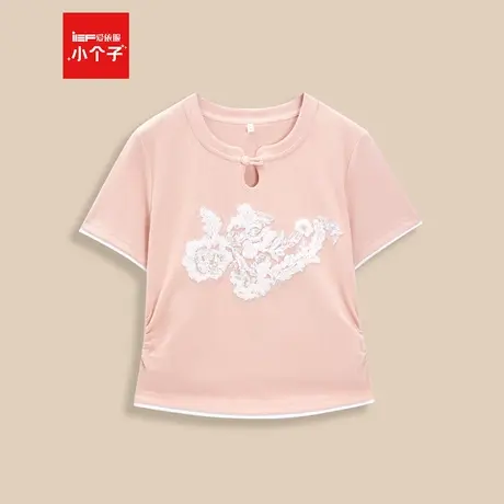 IEF/爱依服T恤2025夏季新款韩版甜美淑女气质通勤百搭显瘦上衣女商品大图