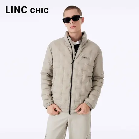 LINCCHIC金羽杰2023年秋冬都市潮酷轻奢立领羽绒服男N23801082图片