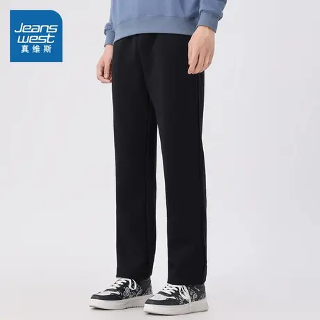 XC真维斯男女同款2025春季新款潮流时尚长裤纯色宽松休闲卫裤图片