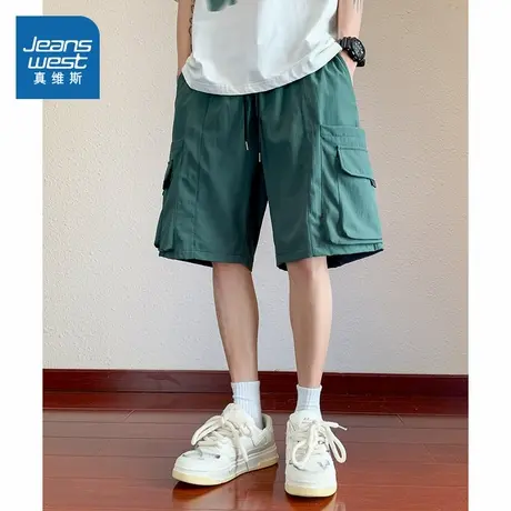 XN真维斯男装2025夏季新款 美式潮流百搭男生户外休闲工装短裤商品大图