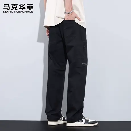 马克华菲休闲裤男2025新款夏季直筒工装裤男生宽松运动长裤子潮X商品大图