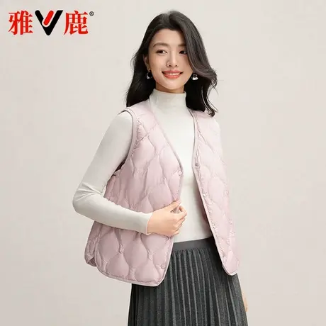 雅鹿2024冬季新款可收纳轻薄羽绒服女内胆气质马甲内搭时尚背心暖图片