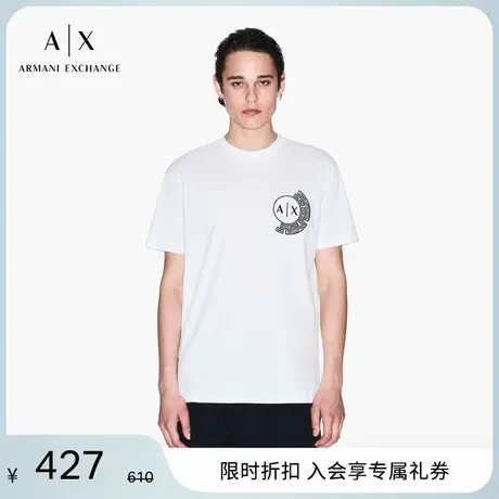 ARMANI EXCHANGE/阿玛尼2025夏季新款男士全棉宽松圆领刺绣T恤图片
