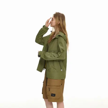 美式户外连帽防晒衣女夏季新款防紫外线UPF50+宽松轻薄防晒服外套图片