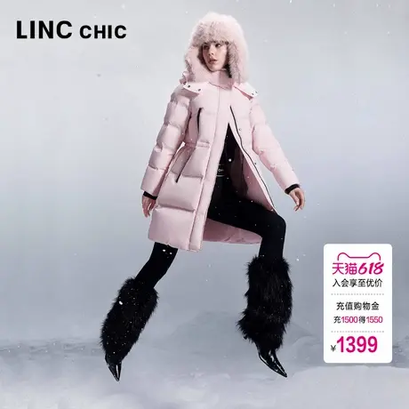 【明星同款】LINC金羽杰羽绒服女款2024新款面包中长款羽绒服冬图片