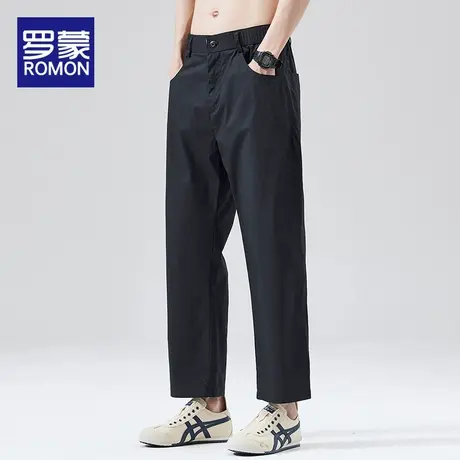 罗蒙冰丝九分休闲裤男潮牌宽松直筒夏季薄款2025新款速干百搭裤子商品大图