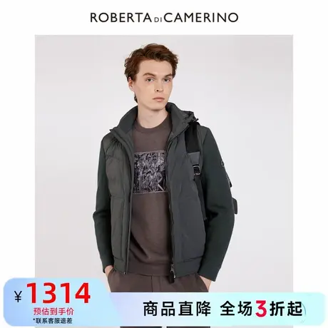 【白鸭绒】ROBERTA诺贝达秋冬新品男士商务休闲连帽羽绒服外套男图片