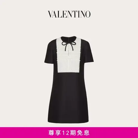 【24期免息】华伦天奴VALENTINO女士 CREPE COUTURE 短款连衣裙商品大图