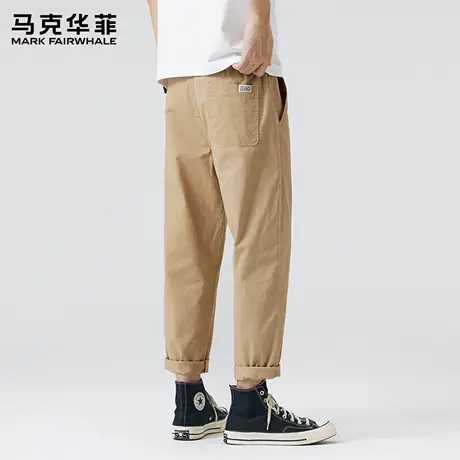 马克华菲休闲裤男款2025新款夏季薄款宽松锥形直筒九分男裤子潮X商品大图