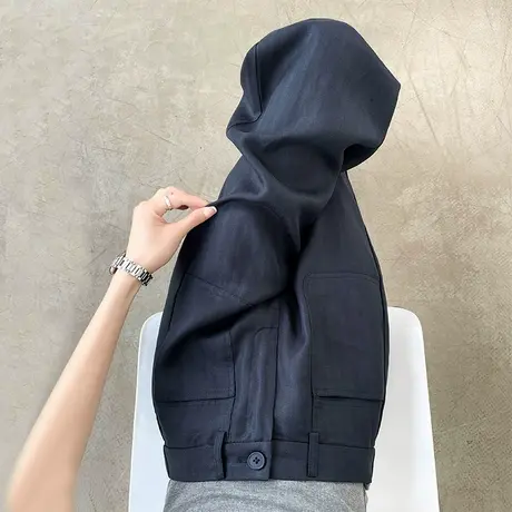 莱赛尔天丝亚麻西装裤女夏季薄款高腰宽松直筒显瘦休闲拖地阔腿裤商品大图