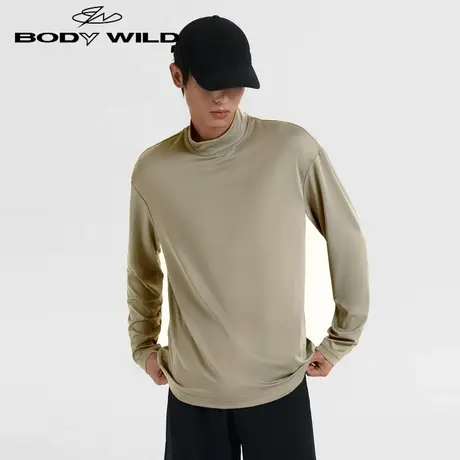 BODY WILD高领潮打底上衣男士保暖内衣棉质薄款秋冬新品ZBN72UH1图片