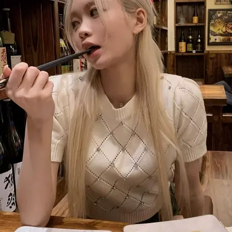 小香风针织衫正肩短袖t恤女夏季设计感小众修身显瘦短款辣妹上衣商品大图