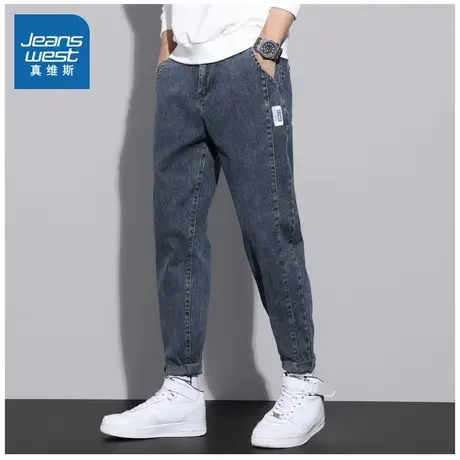 XN真维斯男装2025夏季新款 简约时尚百搭男士休闲宽松牛仔裤商品大图