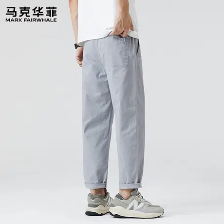 马克华菲休闲裤男士夏季薄款2025新款宽松直筒九分裤运动长裤子X商品大图