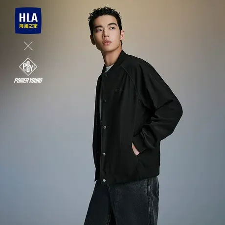 HLA/海澜之家POWER YOUNG系列夹克25春秋新棒球领灯芯条外套男商品大图
