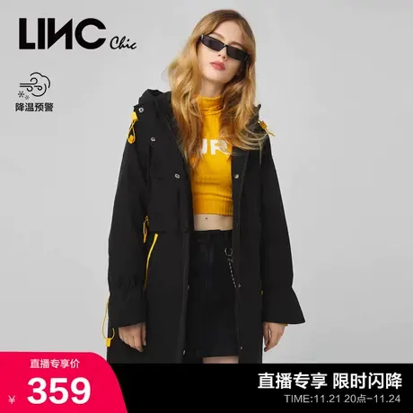 【直播闪降】LINCCHIC金羽杰羽绒服女中长款羽绒服女冬季2044219商品大图