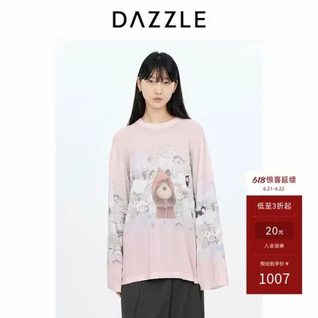 【DAZZLE X 惠唯联名系列】地素奥莱 毛针织衫秋女装罩衫毛衣图片