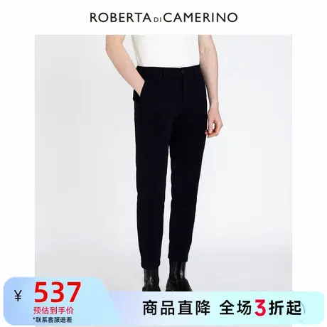 【羊毛】ROBERTA诺贝达春季新品商务休闲纯色直筒西裤男图片