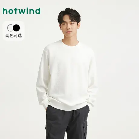 热风2025年秋季新款男士时尚肌理卫衣图片