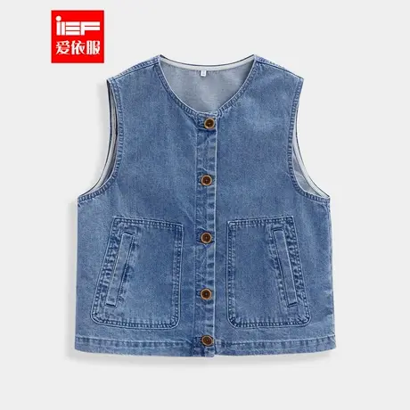 IEF/爱依服【微胖】大码女装2025夏季新款港式复古休闲风百搭马夹商品大图