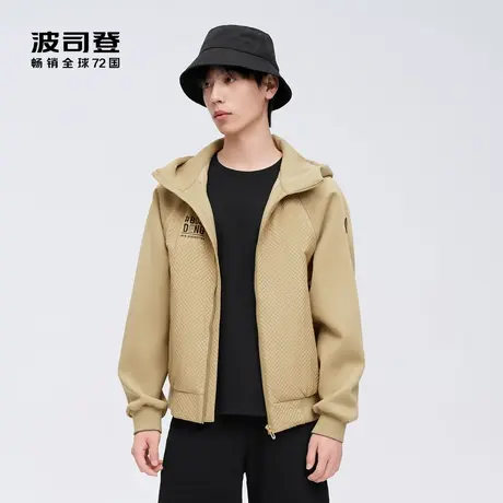 【鹅绒】波司登奥莱男女同款小廓形插肩袖舒适保暖短款连帽羽绒服图片