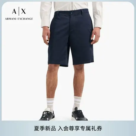 ARMANI EXCHANGE/阿玛尼25夏季新款男棉质微弹薄款工装百慕大短裤图片