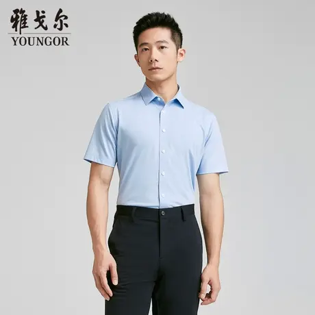 【商场同款】雅戈尔男士短袖衬衫夏季新款官方商务休闲短袖衬衫男商品大图