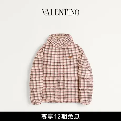 [早秋新品]华伦天奴VALENTINO男士 VLOGO 贴片连帽羽绒夹克图片