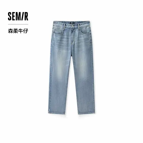 森柔牛仔|商场同款森马牛仔裤男2024夏季新款宽松直筒裤纯棉长裤图片