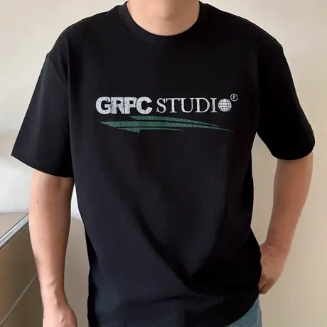 大依无忧夏季大码男装美式休闲廓版加肥加大男士圆领短袖t恤半袖商品大图