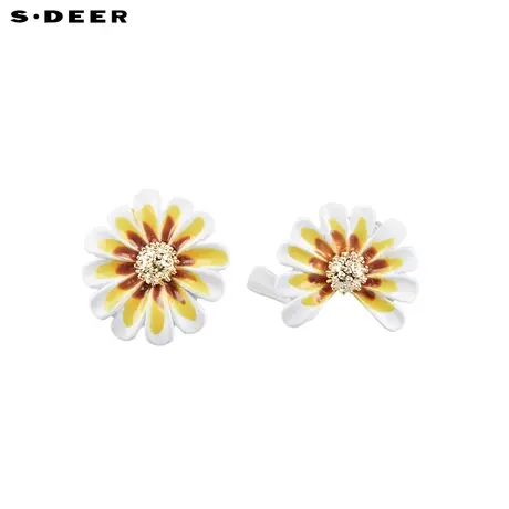 sdeer圣迪奥女装夏装新品简约甜美小雏菊耳环S21284348图片