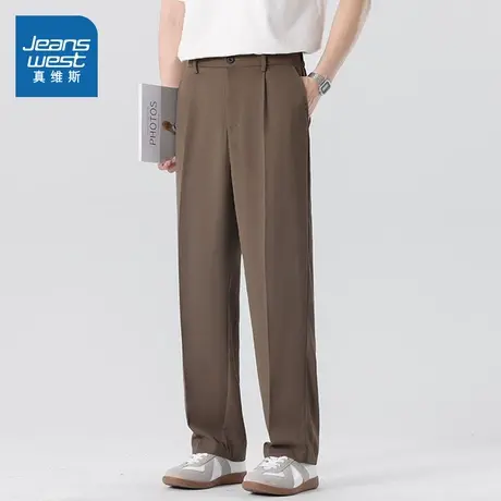 LR真维斯男装 2025夏季新款 通勤休闲西裤长裤男士宽松百搭下装商品大图