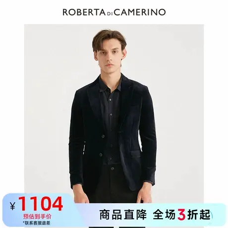 【春季新品】ROBERTA诺贝达丝绒单西西服西装商务休闲灯芯绒男商品大图
