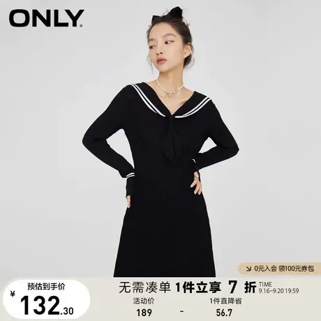 ONLY奥莱夏季时尚潮流收腰短款学院风针织气质连衣裙女商品大图