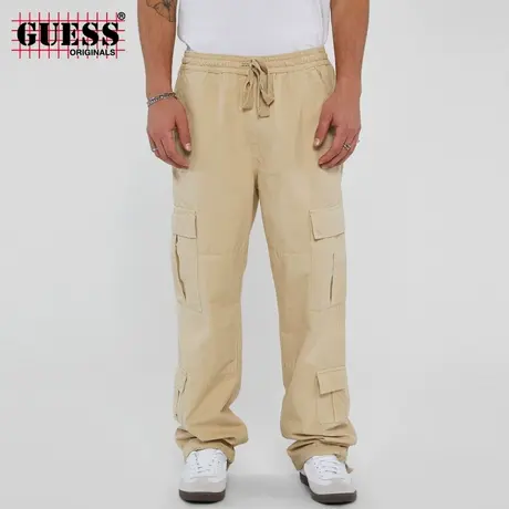 GUESSOriginals  男士纯色梭织工装裤-M4GB38WFNP0商品大图