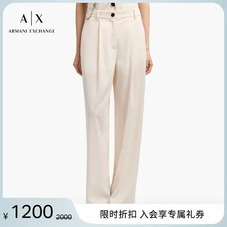 ARMANI EXCHANGE/阿玛尼2025夏季新款女士宽松阔腿垂坠感休闲裤商品大图