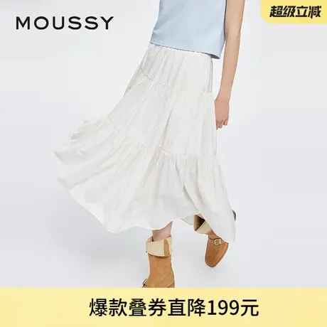 MOUSSY 2025夏季新品文艺田园风大摆裙长款半身裙女028ISA31-3261商品大图