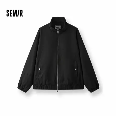 森马外套男款宽松立领夹克青年质感2025秋冬新款上衣时尚简约百搭商品大图
