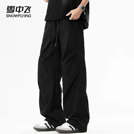 雪中飞休闲裤2025春夏新款美式复古宽松男士款时尚潮流百搭阔腿裤商品大图