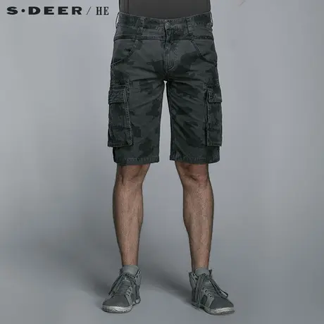 S.Deer/He【惠】圣迪奥休闲迷彩男士中裤H14270783图片