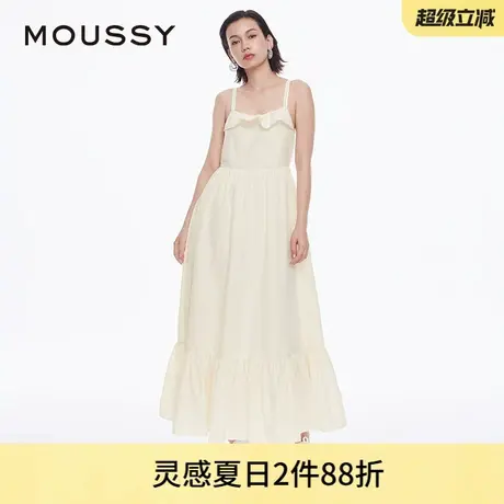 MOUSSY 夏季新品甜美森系荷叶边露背吊带连衣裙028HAZ30-0351商品大图
