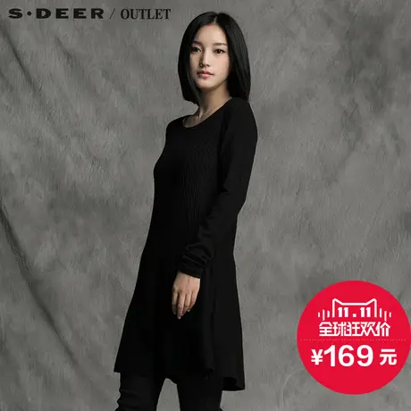 s.deer【新品】圣迪奥专柜正品女装唯美气质长款针织衫S14483562图片