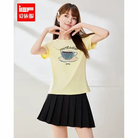IEF/爱依服短袖上衣2025夏季新款韩版时尚通勤气质休闲百搭T恤女商品大图
