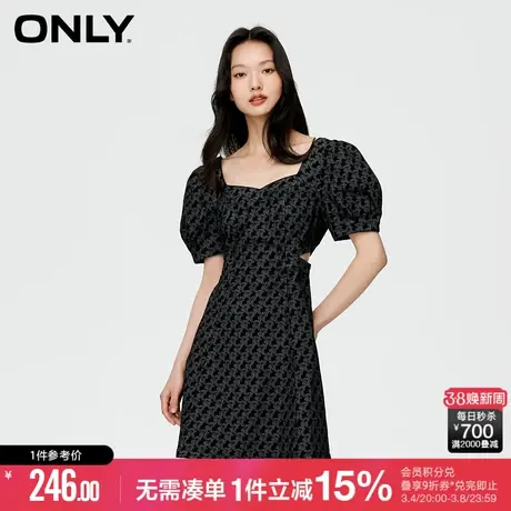 ONLY秋季气质复古收腰显瘦短裙牛仔连衣裙女|123242034商品大图