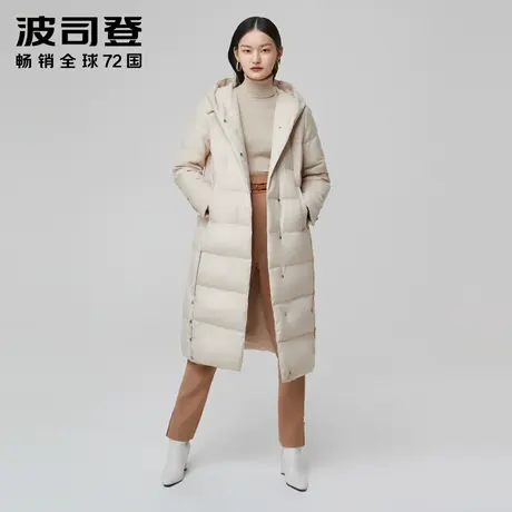 波司登女羽绒服连帽长款宽松时尚保暖舒适品质鹅绒奥莱图片