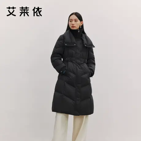 时尚大翻领长大衣图片