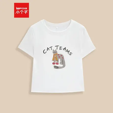 IEF/爱依服上衣2025夏季新款通勤正肩百搭可爱简约甜美风女短T恤商品大图