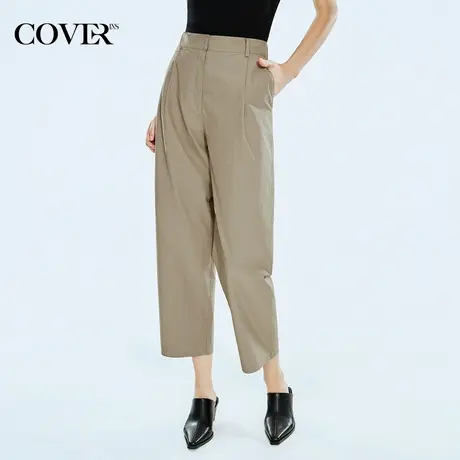 COVERINS夏季休闲桶形棉质长裤图片