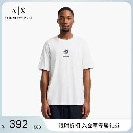 ARMANI EXCHANGE/阿玛尼2025夏季新款男士全棉宽松圆领短袖T恤图片